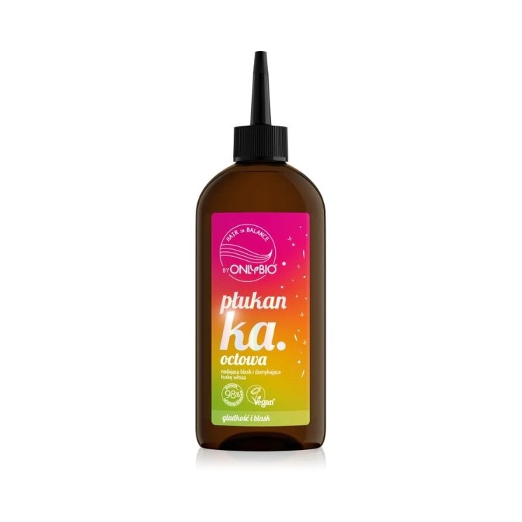 ONLYBIO Hair in Balance Essig-Haarspülung, die die Schuppenschicht schließt und Glanz verleiht, 300 ml