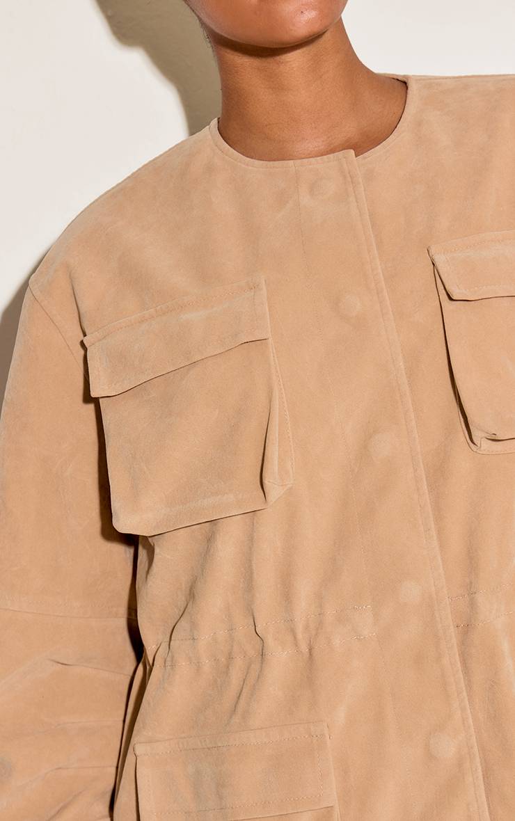 Sable Veste Structurée En Synthétique Avec Poches Détaillées Et Taille Ajustable