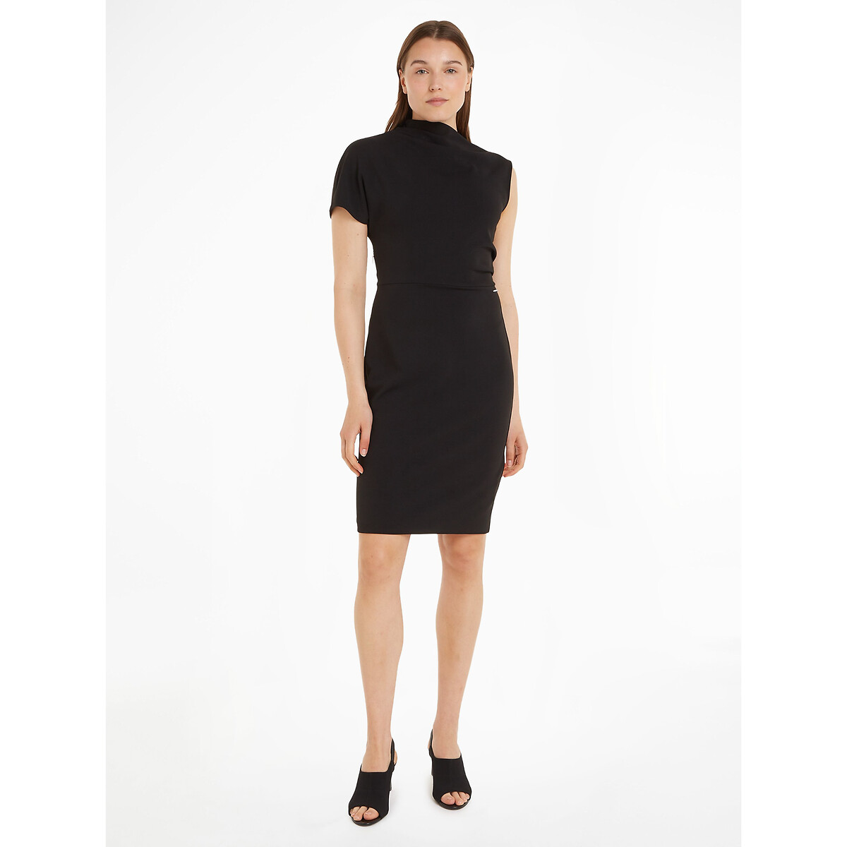 CALVIN KLEIN<br>Vestido com gola alta