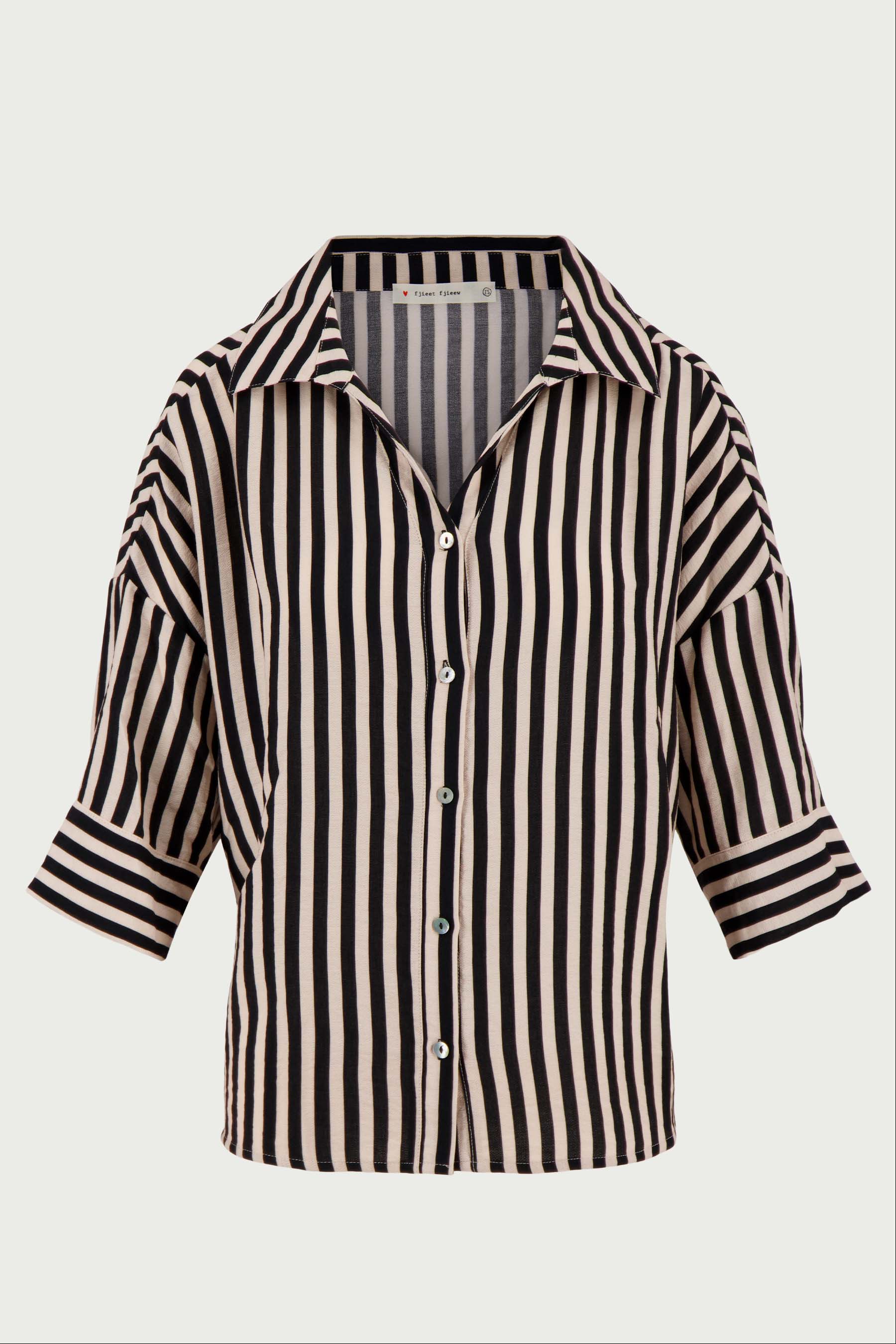 streep blouse 1/2 mouw