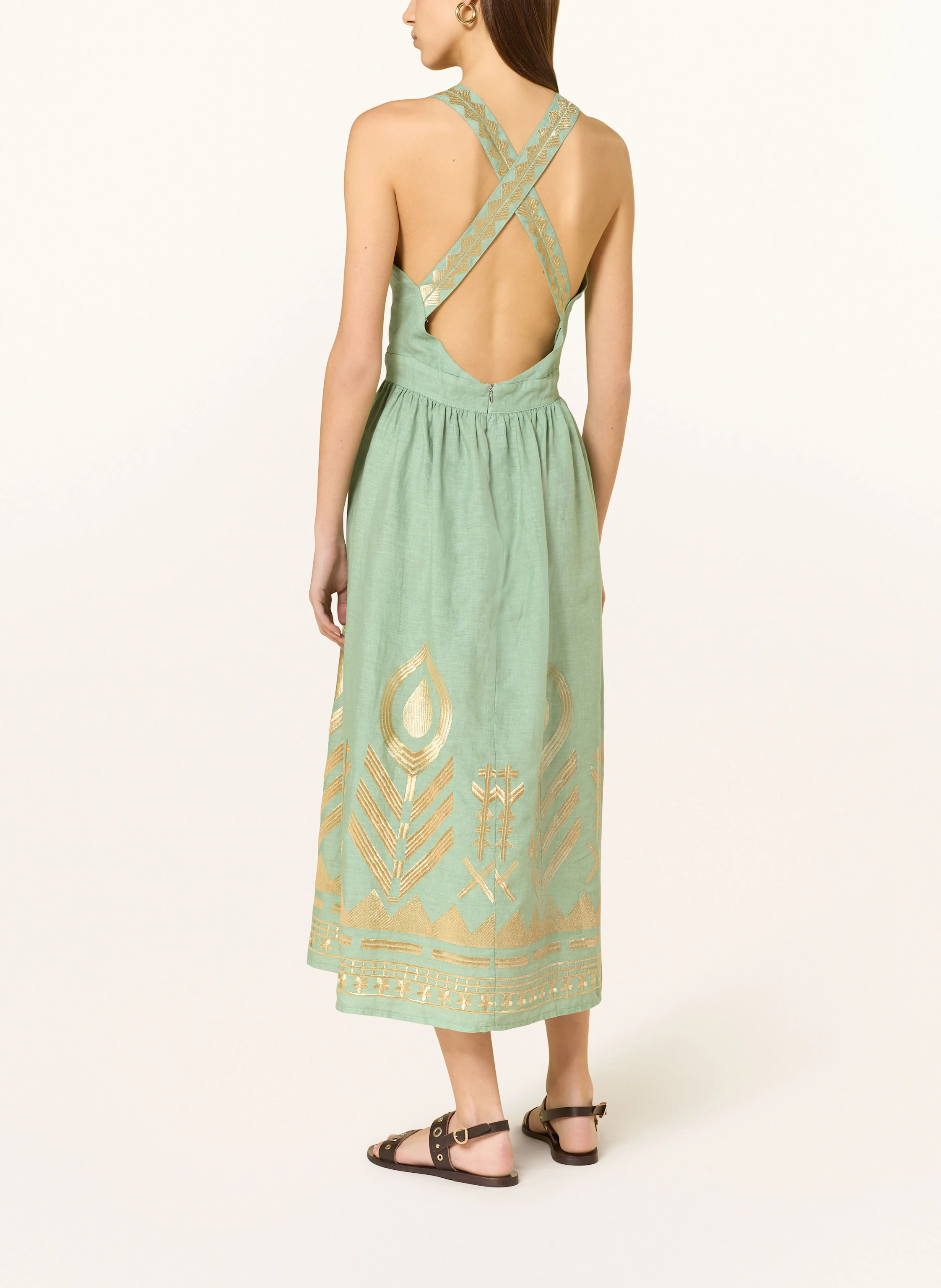 Greek Archaic Kori Kleid FEATHER aus Leinen