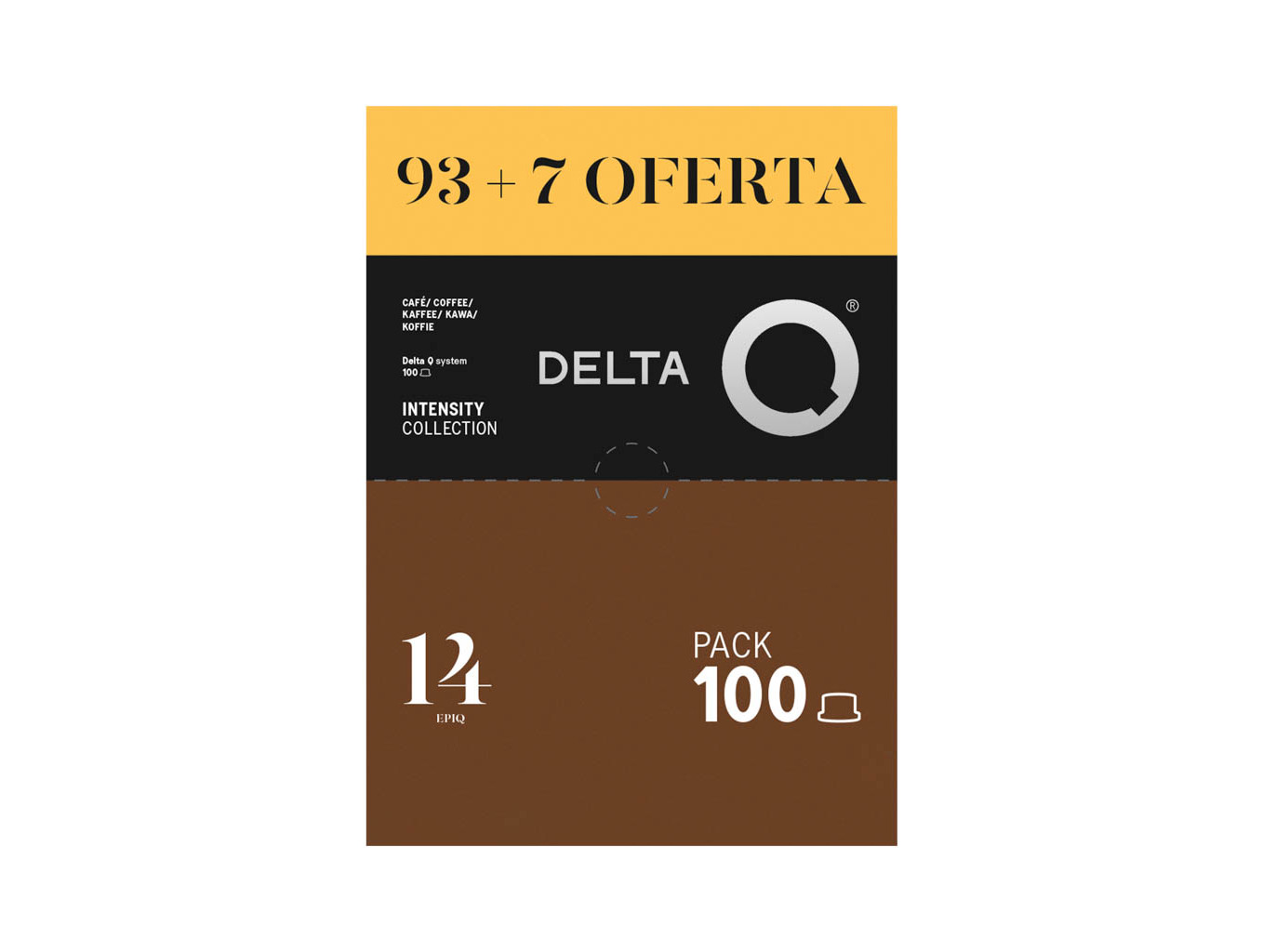 CÁPSULAS CAFÉ DELTA Q EPIQ 93 UN   7 UN OFERTA