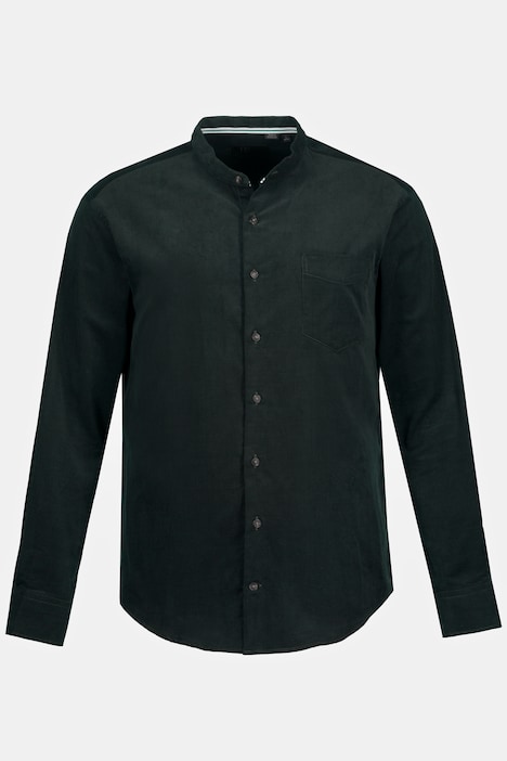 Cordhemd, Langarm, Stehkragen, Modern Fit
