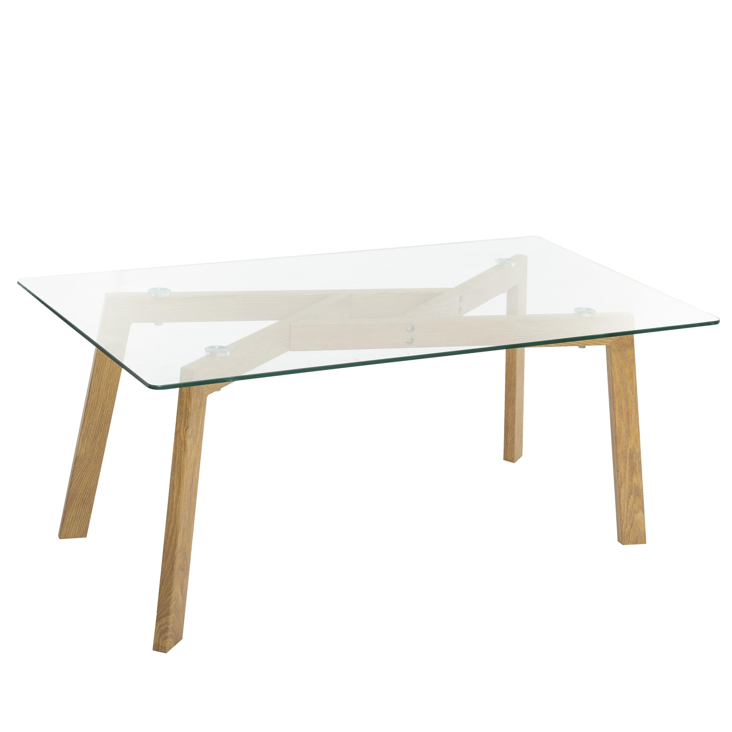 TABLE BASSE PIED IMITATION CHENE TAHO D.110X60X45CM