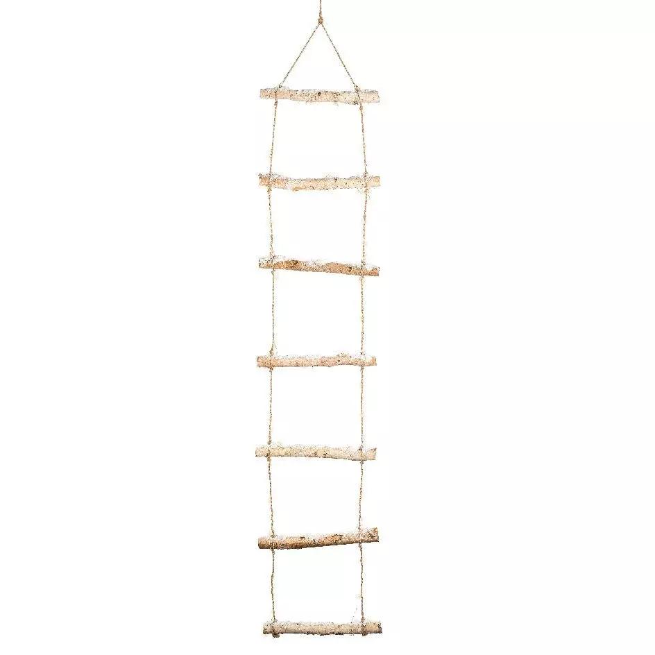 Echelle en bois lumineuse à piles (H150 cm) Givrée