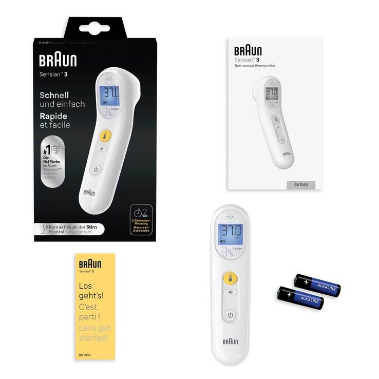 Braun Sensian 3 kontaktloses Thermometer, 1 St