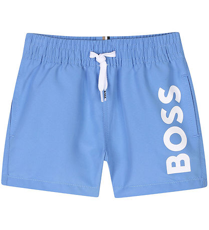 BOSS Badeshorts - Blau m. Weiß