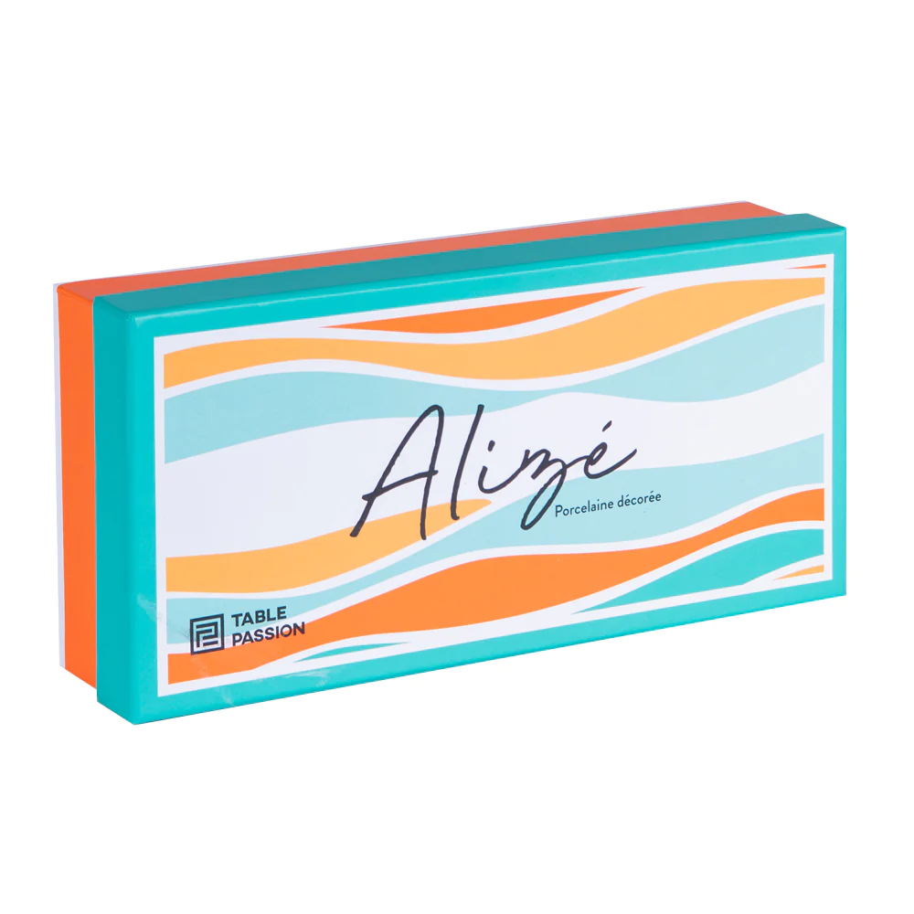 Coffret de 4 tasses de 10 cl / sous tasses Alizée + cuillère assorties