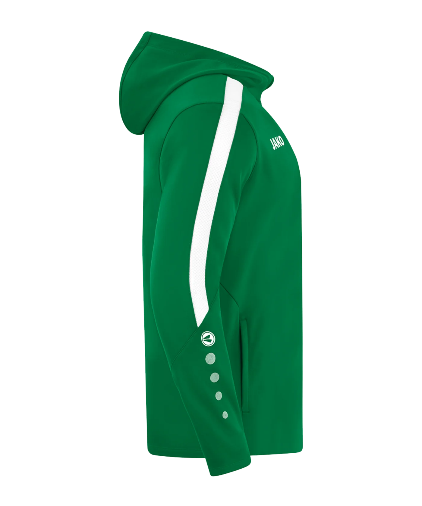 JAKO Power Kapuzenjacke Kids Grün Weiss F200