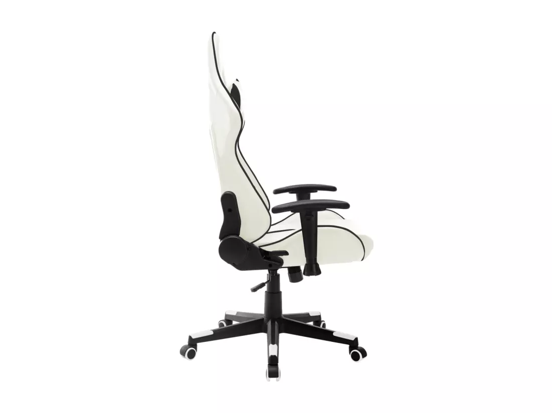 Chaise de jeu Blanc et noir Cuir artificiel