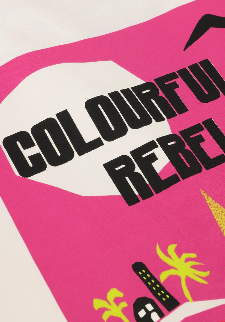 COLOURFUL REBEL witte colourful rebel t-shirt sol der sur broxy tee