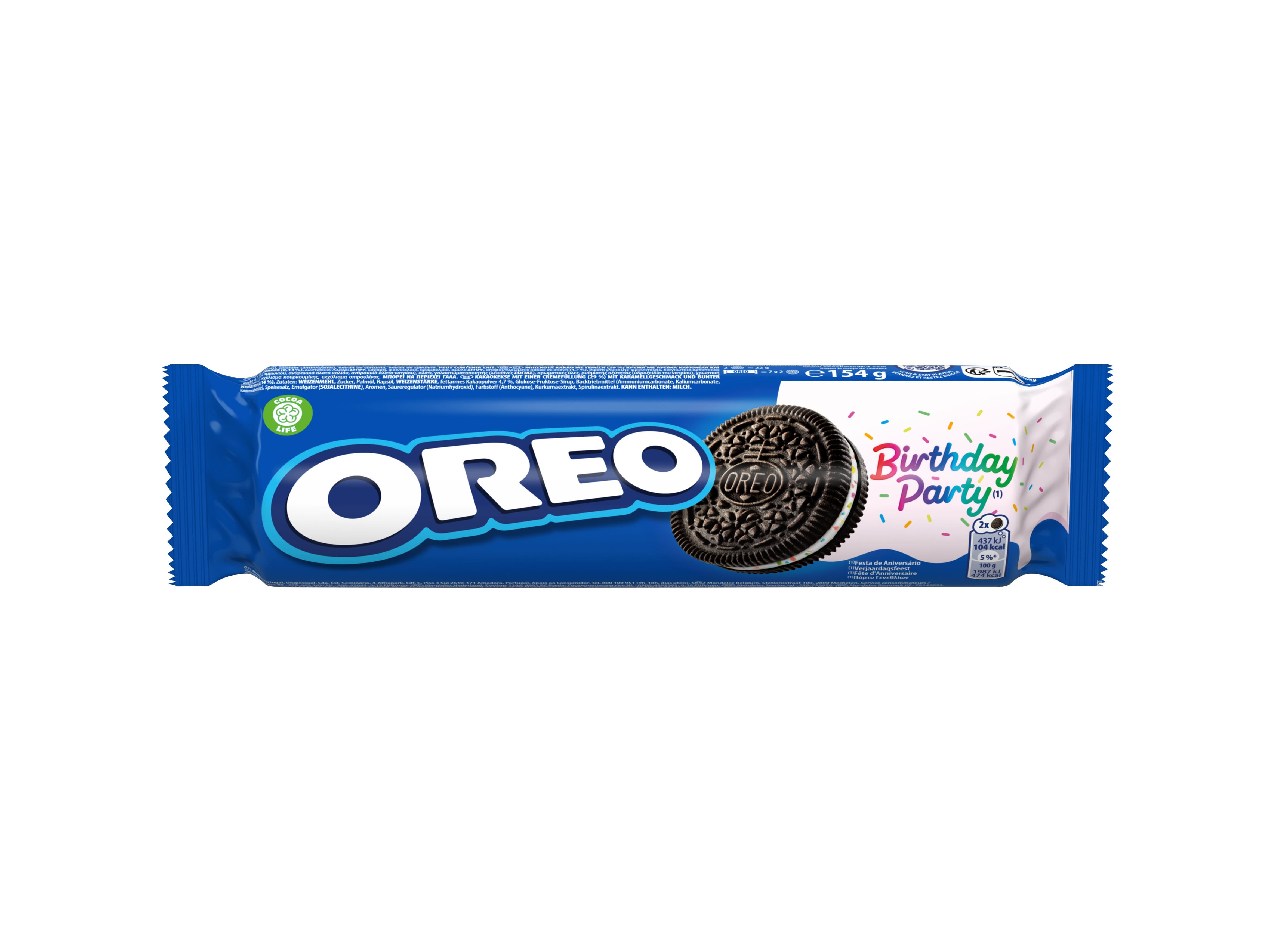 BOLACHA OREO TUBO BIRTHDAY PARTY 154G