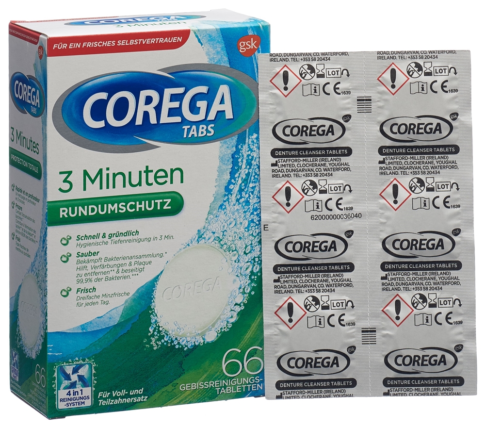 COREGA 3Minuten Cleanser Tabs Btl 66 Stk