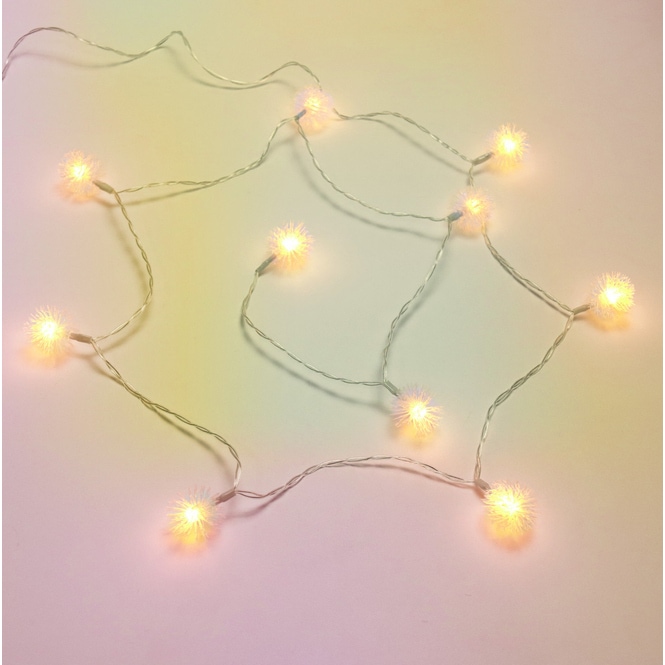 Lichterkette Schneebälle - mit 10 LED - ca. 3 x 165 cm