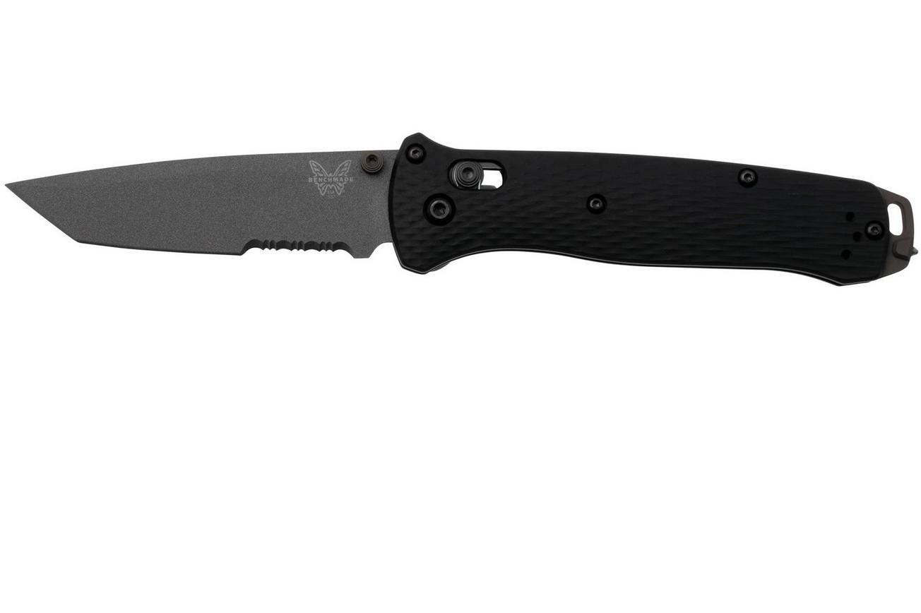 Benchmade Bailout, 537SGY-03, CPM-M4 Partly Serrated, Black Aluminium, zakmes