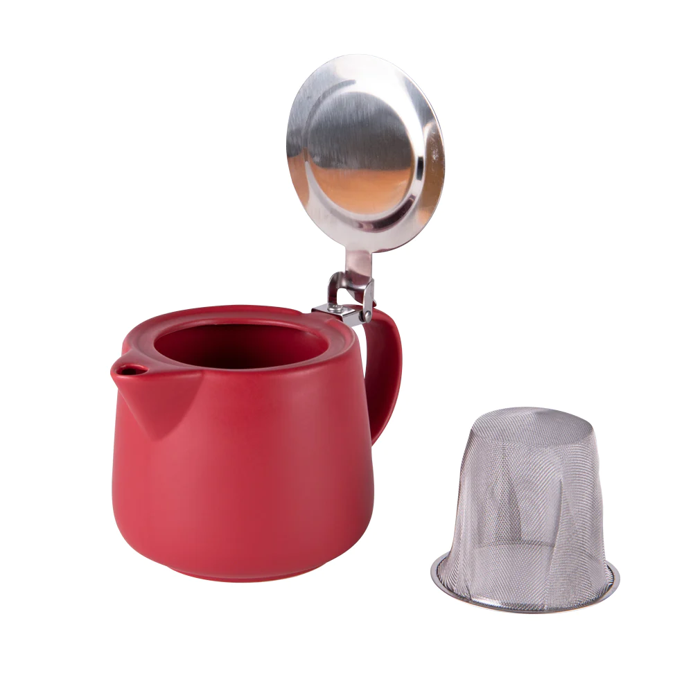Théière avec filtre Uno 0.9 L rouge Table passion