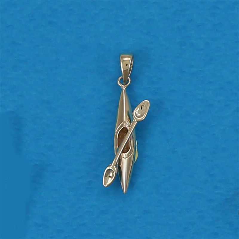 Pendentif canoe kayak - Plaqué or