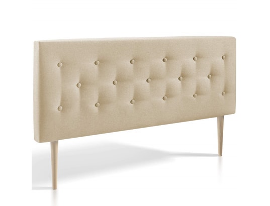 MARCKONFORT - Tête de lit oslo 150x100 cm, capitonnée tissu beige, l'épais...