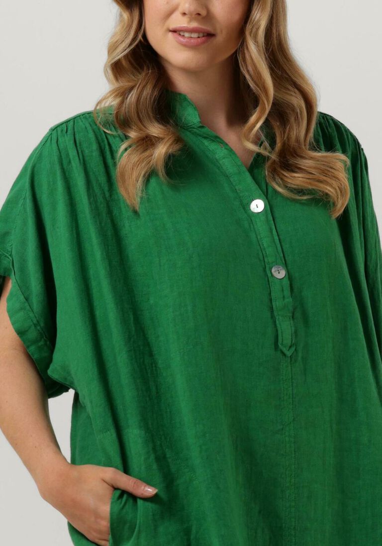 BY-BAR groene by-bar mini jurk amber linen dress