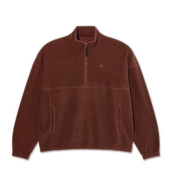 Polar Skate Co Ivan Half Zip Sweater Wine