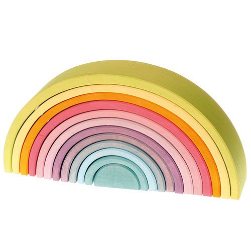 Grimm's regenboog stapeltoren pastel - 12 bogen 36 cm