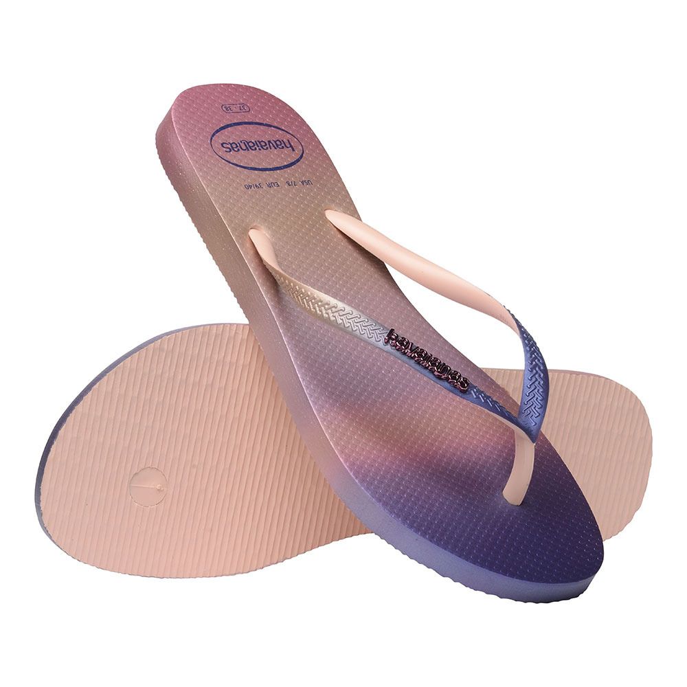 Havaianas SLIM GRADIENT SUNSET - Tongs Femme ballet rose