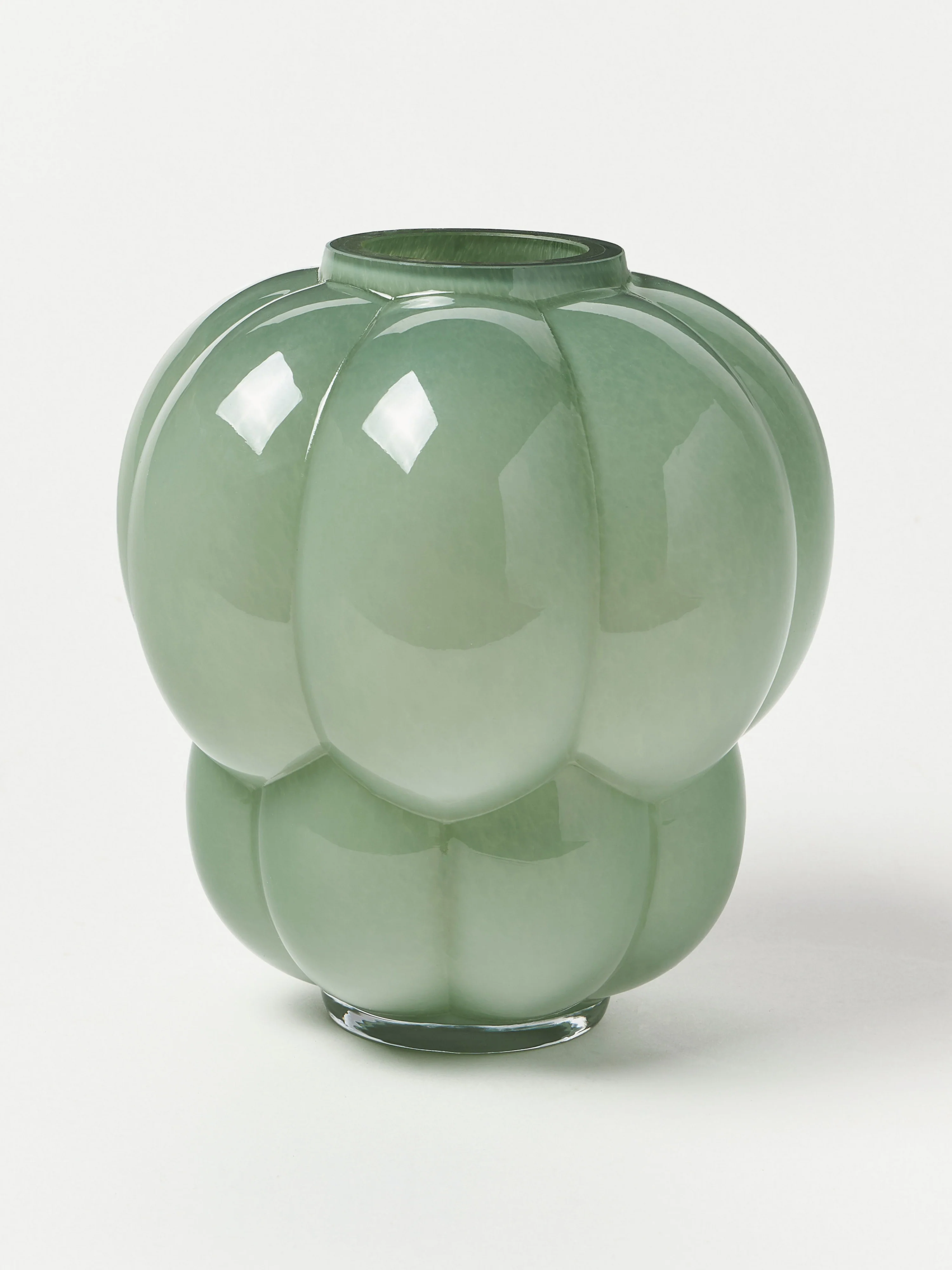 Mondgeblazen glazen vaas Uva, H 22 cm