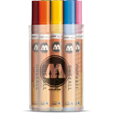 Molotow One4All 227HS 4 mm Main-Kit 1 12er-Box by MolotowAcrylmarker - 4 mm