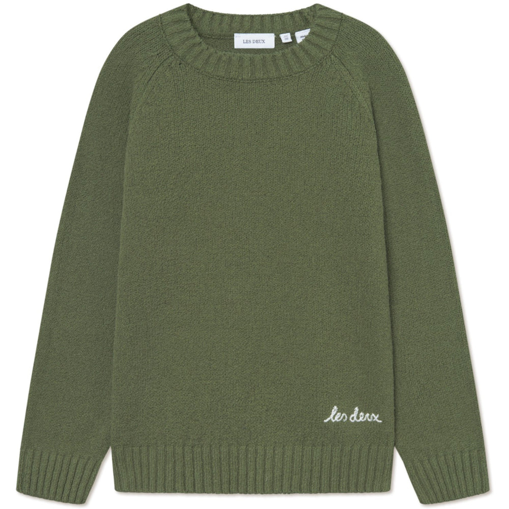 Køb Les Deux Kids Chive Green Brad Roundneck Strik Kids