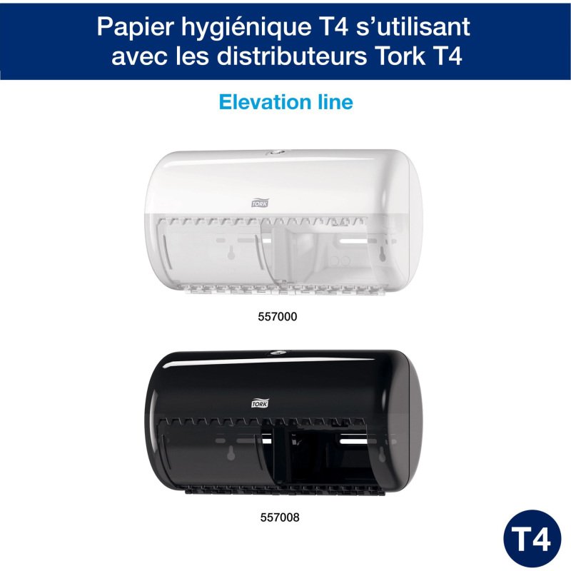 Papier toilette double épaisseur Tork Premium T4 - 48 rouleaux de 198 feuilles
