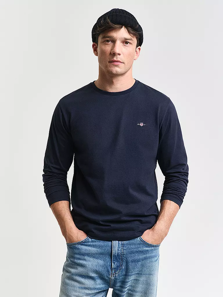 GANT Langarmshirt dunkelblau