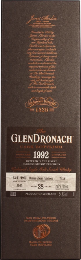 GLENDRONACH 28 YEARS 1992 OLOROSO PUNCHEON 70CL