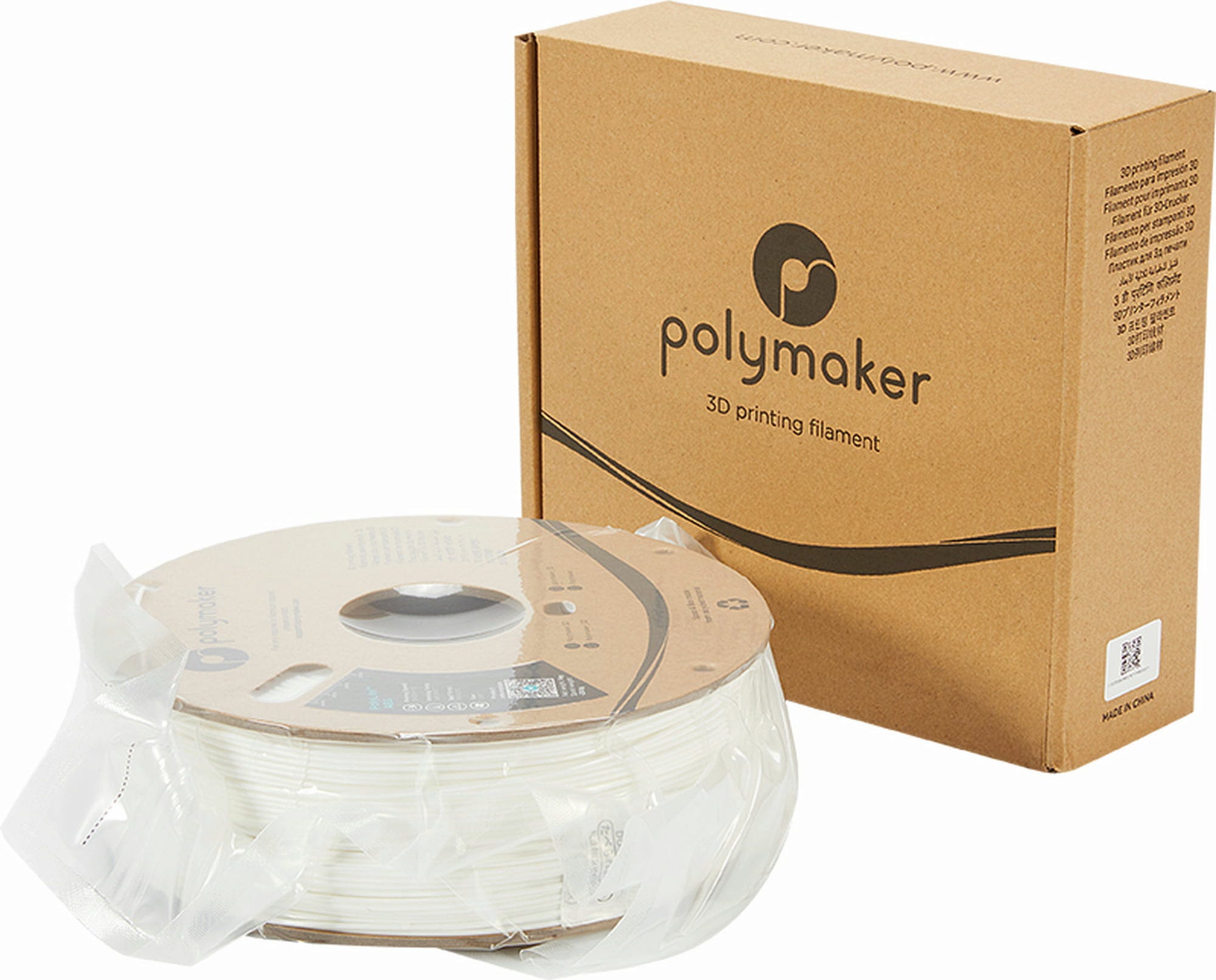 Polymaker  PolyLite ABS Weiß, 1,75 mm (1.000 g)    Außergewöhnliche Qualität mit PolyLite ABS in Weiß