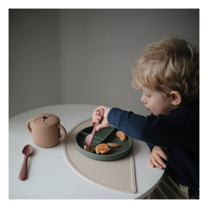 Mushie Assiette en silicone | Sauge
