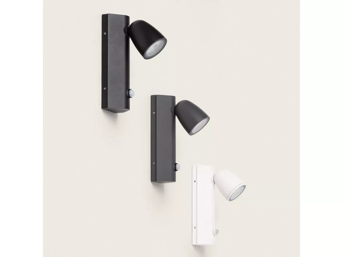 Applique Murale Extérieure Aluminium avec Détecteur de Mouvement Abel Gris foncé