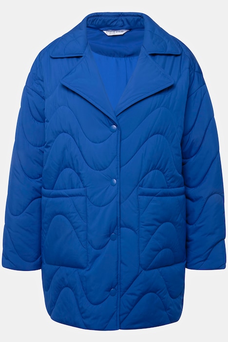 Steppjacke, Loose Shape, Wellenstepp, Reverskragen, Seitenschlitze