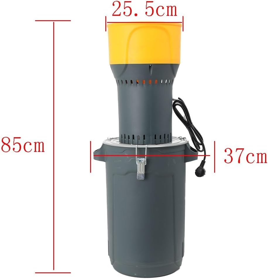 1000W 25L Elektrische Getreidemühle, 19000 U/min Kornmühle Futtermühle mit 5 Lochsiebe(2/3/4/6/8mm) für Mais Weizen Reis Schrotmühle