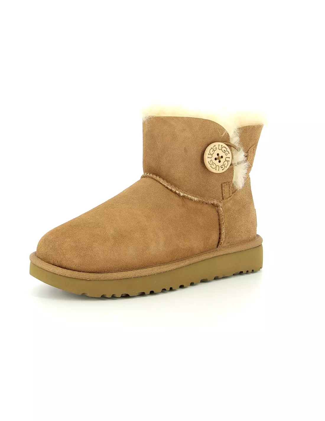 UGG BUTTON CHESTNUT - Boots & bottines Chestnut