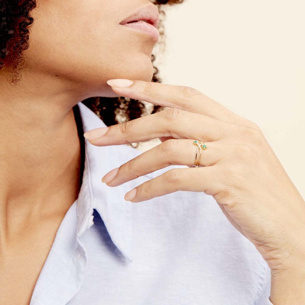 Bague Ruqaya Or Jaune Emeraude