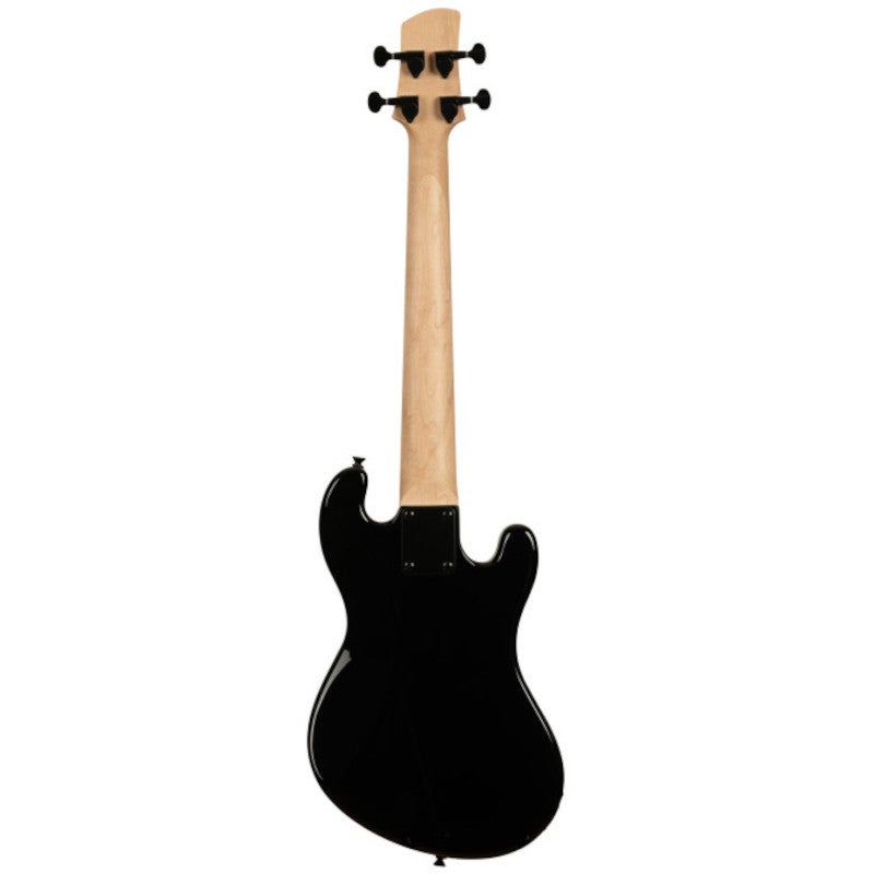 Kala Solid Body 4-String Fretted U-Bass Left Handed Jet Black linkshandige elektrische basgitaar met gigbag