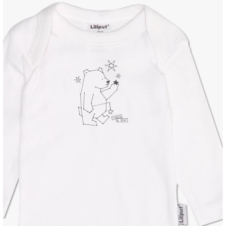 Liliput Langarmbody Beary Cute marine  weiß