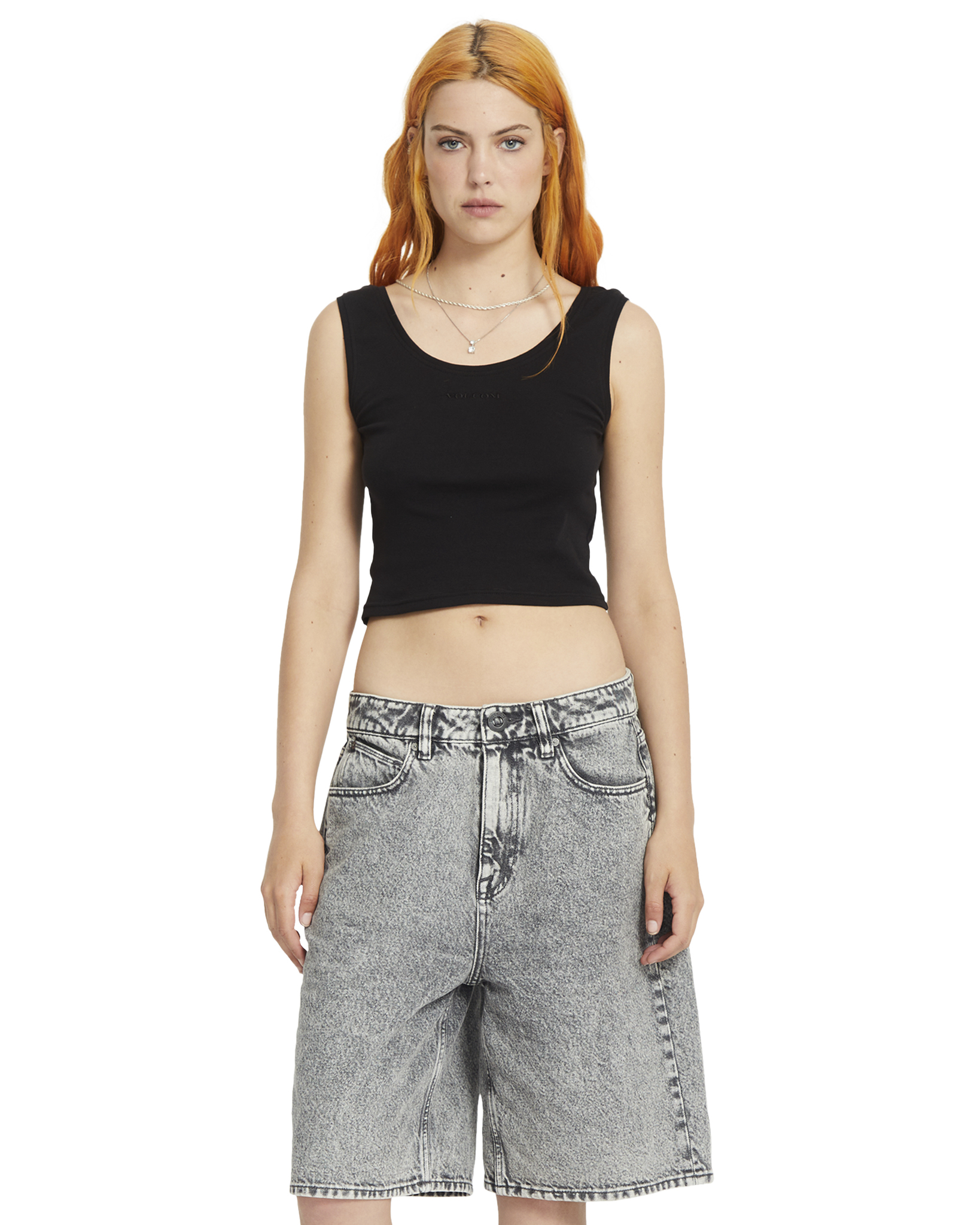 Volcom Beeggy Denim Short Grey Vintage