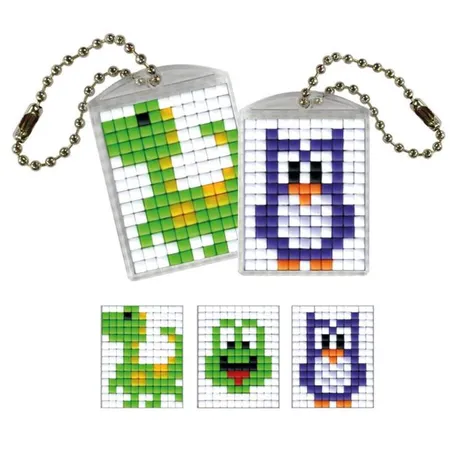 Pracht Pixel Spaß Bastelset 5, für 2 Medaillons, Schlüsselanhänger,