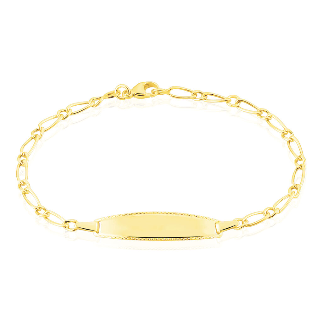Bracelet Identité Bartolomee Maille Alternee 1/1 Or Jaune