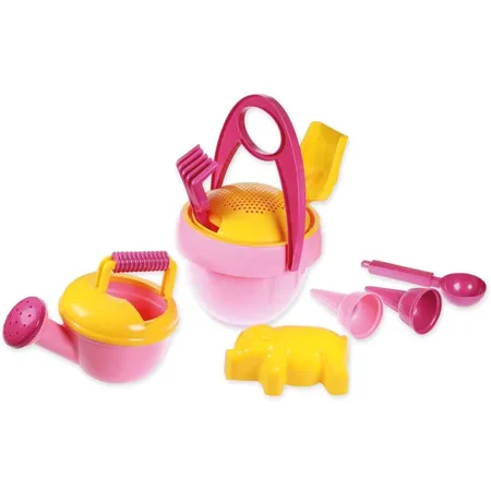 LENA® Happy Sand Spielset Mädchen I, Eimergarnitur 10-teilig