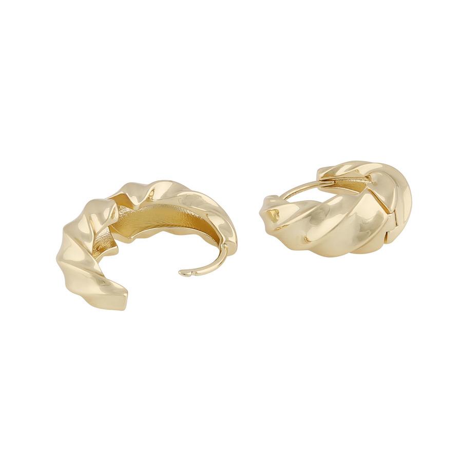 Snö Of Sweden Lydia Big Twist Ring Earring Plain Gold Onesize
