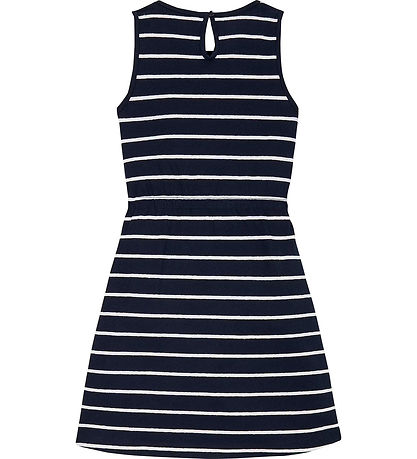 Tommy Hilfiger Kleid - Baumwolle/Leinen - Dark Nacht Navy Stripe
