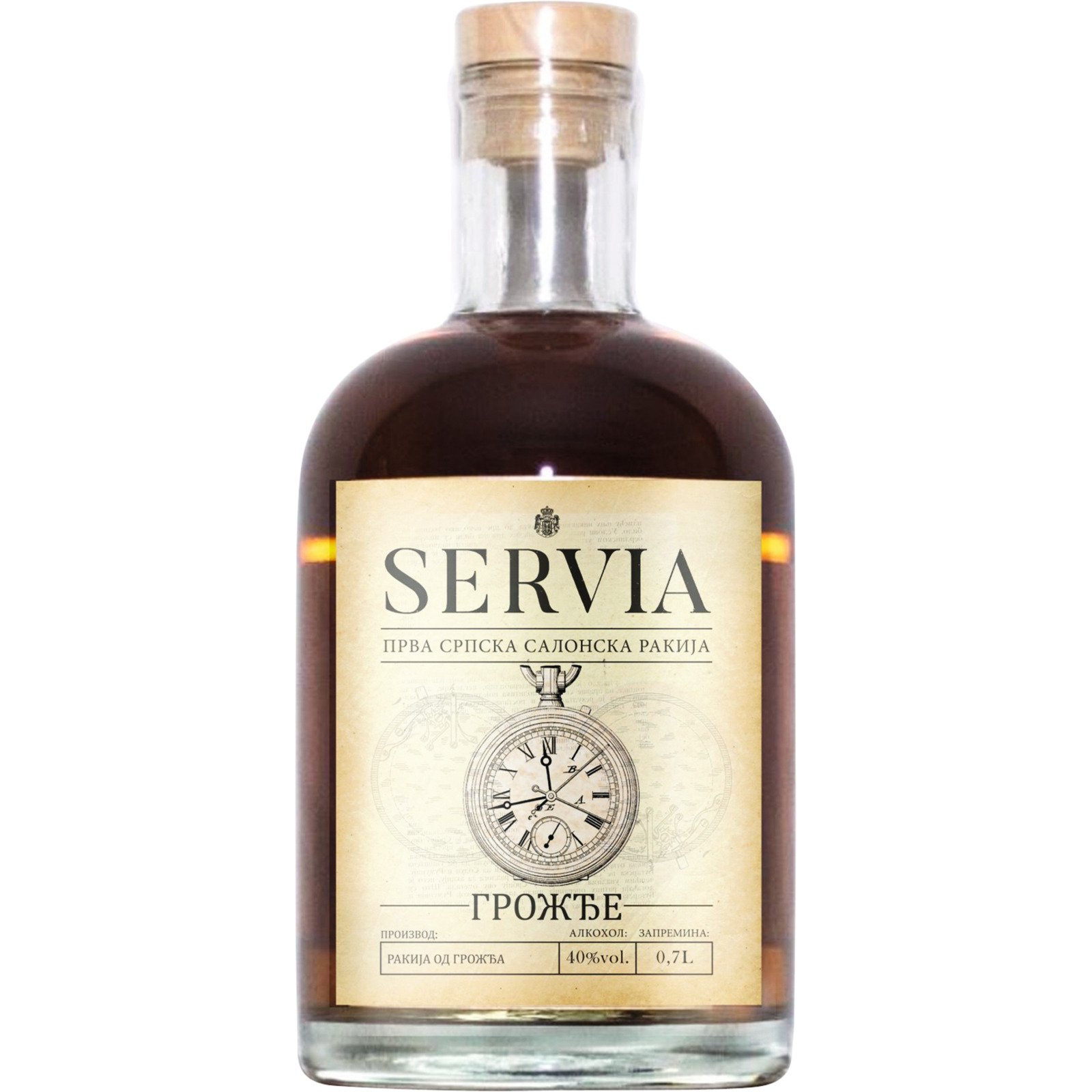 Servia Rakija Grozd Barriqua 70 cl
