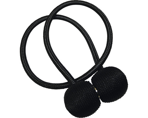 Flex-S stropdas met magneet, zwart, 48 cm