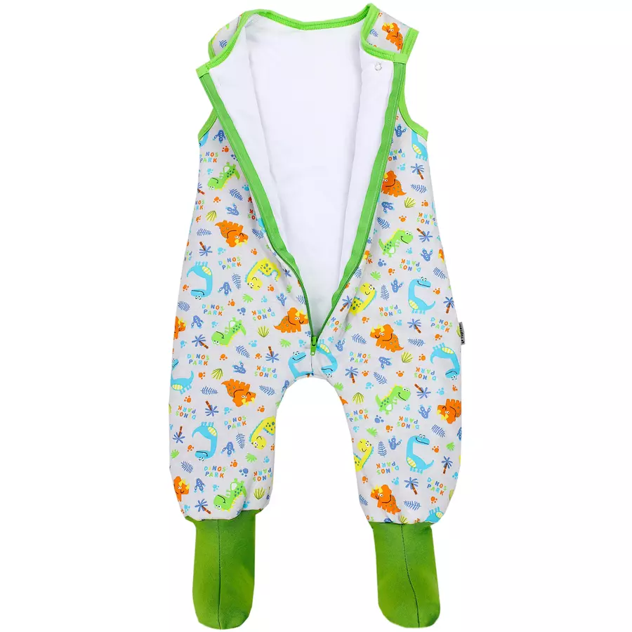TupTam Baby Winter Schlafsack mit Beinen und Füßen grüngrau